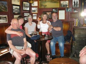 Rapsquillion advance party set up base camp for sessions in The Ship at Fishguard Festival 2012