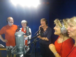 Rapsquillion having fun in the studio